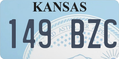 KS license plate 149BZC