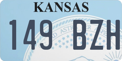 KS license plate 149BZH
