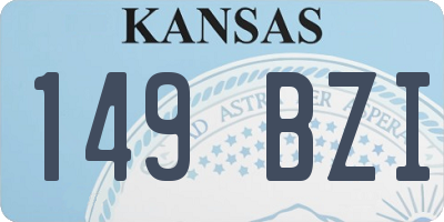 KS license plate 149BZI