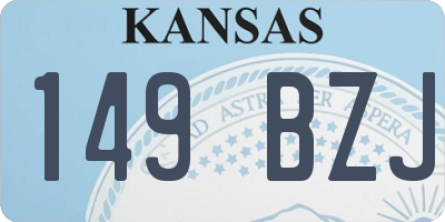 KS license plate 149BZJ
