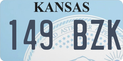 KS license plate 149BZK