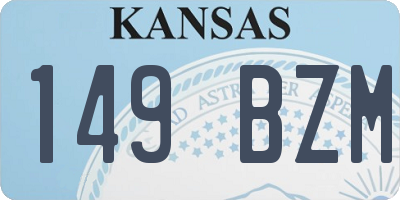 KS license plate 149BZM