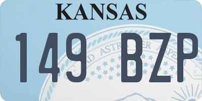 KS license plate 149BZP