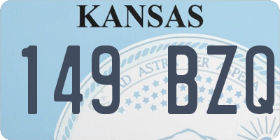 KS license plate 149BZQ