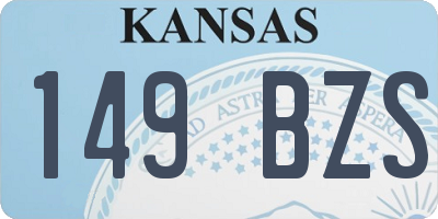 KS license plate 149BZS