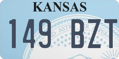 KS license plate 149BZT