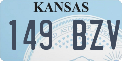 KS license plate 149BZV