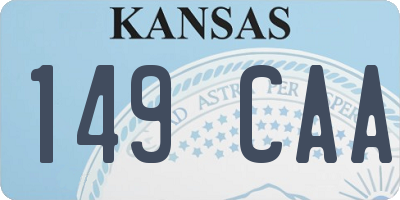 KS license plate 149CAA