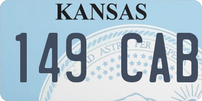 KS license plate 149CAB
