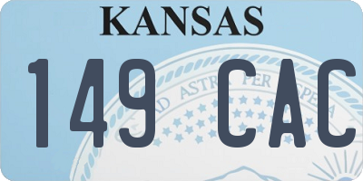 KS license plate 149CAC