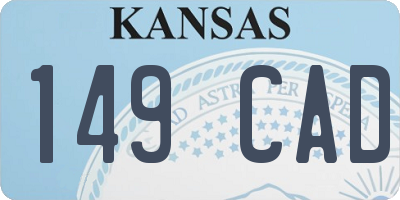 KS license plate 149CAD