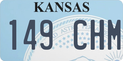 KS license plate 149CHM