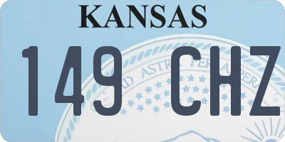 KS license plate 149CHZ