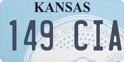 KS license plate 149CIA