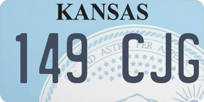 KS license plate 149CJG