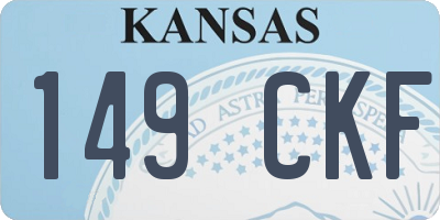 KS license plate 149CKF