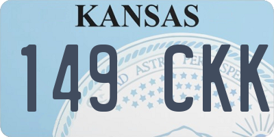 KS license plate 149CKK