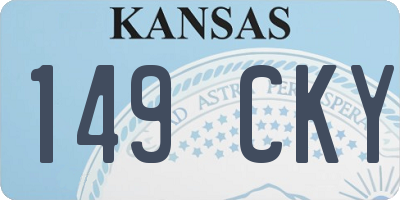 KS license plate 149CKY