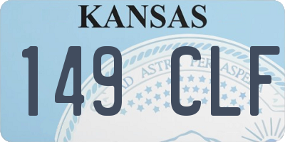 KS license plate 149CLF