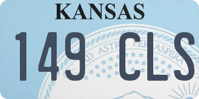 KS license plate 149CLS
