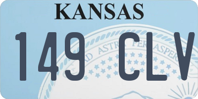 KS license plate 149CLV
