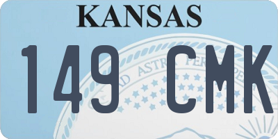 KS license plate 149CMK