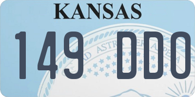 KS license plate 149DDO