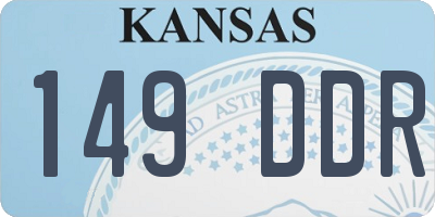 KS license plate 149DDR