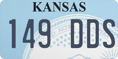 KS license plate 149DDS
