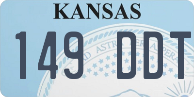 KS license plate 149DDT