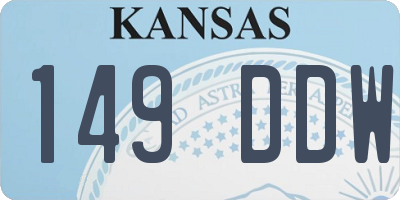 KS license plate 149DDW