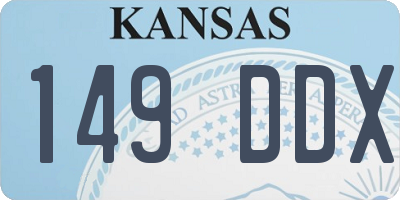 KS license plate 149DDX