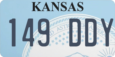 KS license plate 149DDY