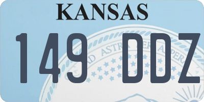 KS license plate 149DDZ
