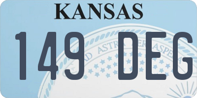 KS license plate 149DEG