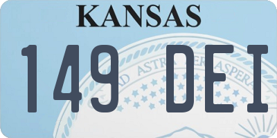 KS license plate 149DEI