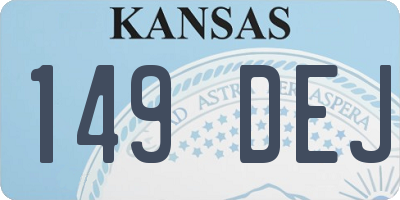 KS license plate 149DEJ
