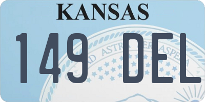 KS license plate 149DEL