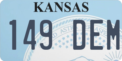 KS license plate 149DEM
