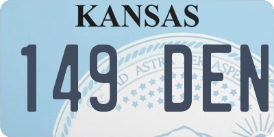 KS license plate 149DEN