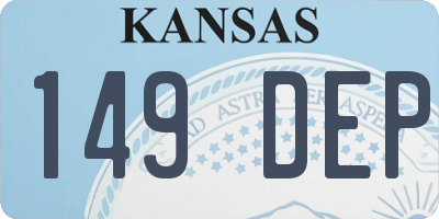 KS license plate 149DEP