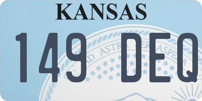 KS license plate 149DEQ