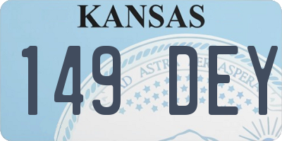 KS license plate 149DEY