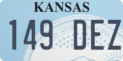 KS license plate 149DEZ