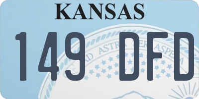 KS license plate 149DFD