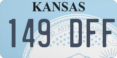KS license plate 149DFF