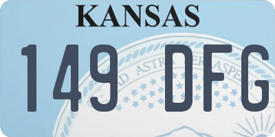 KS license plate 149DFG