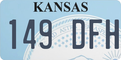 KS license plate 149DFH