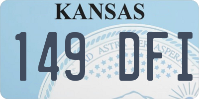 KS license plate 149DFI