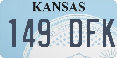 KS license plate 149DFK
